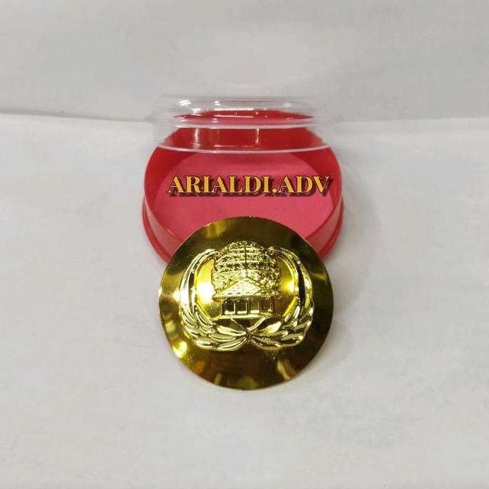 pin korpri tumpuk emas ukuran 4 cm pin korpri tumpuk premium ukuran besar