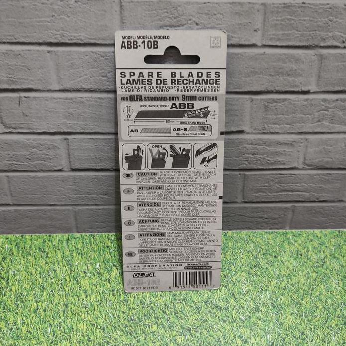 Refill Pisau 9mm Blade ABB-10B (10pcs pack with blister pack) OLFA