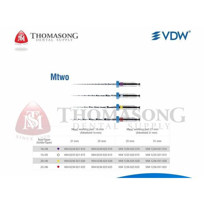 VDW Mtwo Files Rotary Endo