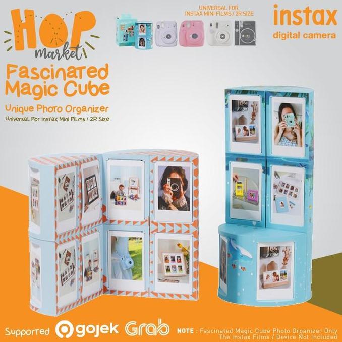 Photo Magic Cube DIY Rak Album 24 Foto 2R / Instax Mini / Polaroid Frame Stand Fascinated Multifungs