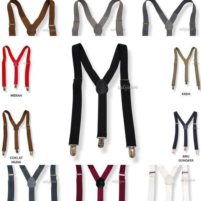New  Suspender Tali Jojon Suspender Hitam Suspender Silver Suspender Abu Suspender Merah Suspender B