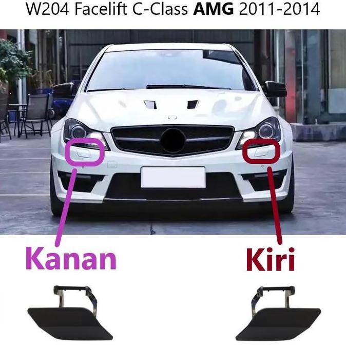 Cover Nozzle Washer Tutup Towing Lampu Bumper Mercedes W204 C200