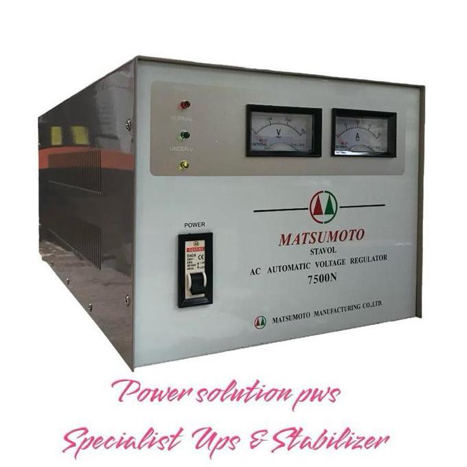 Stabilizer Stavol Matsumoto 7500 Watt 1 Phase Stabiliser Listrik Matsumoto 7500N 7.500VA Single Phas