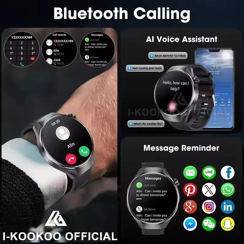 BIG SALE 400mAh G5 PLUS 2.08"AMOLED Display Smart Watch HUAWEI Chips with Voice assistanta |30-Day B