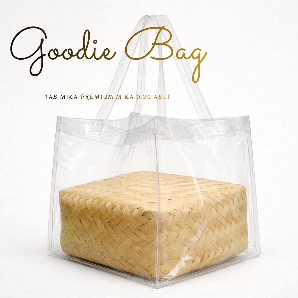 Besek 22x22 Dus kotak Nasi 24x24 hampers Nasi kotak  Mika Transparan Tas Mika Kotak Nasi DUS 25x25