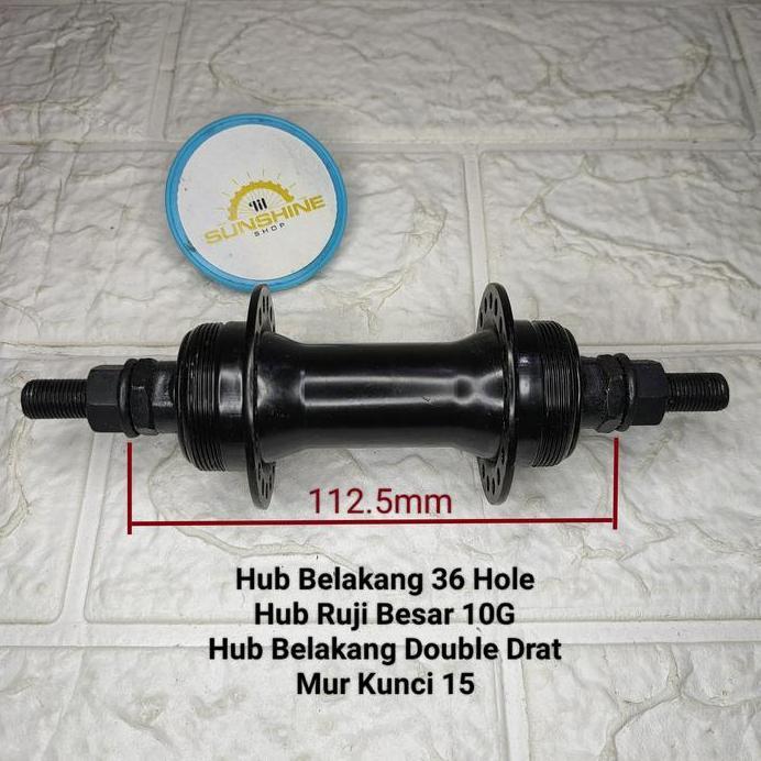 Ready Hub Bosh 36H Lubang Ruji Jari Besar 10G Depan Belakang Untuk Velg Rims Sepeda BMX 20