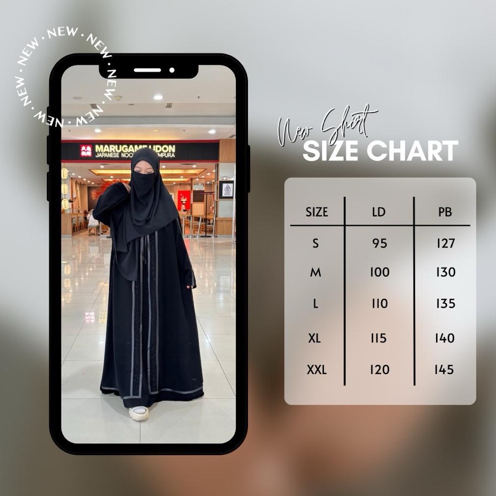 TERBARU ABAYA AURORA BEST SELLER ABAYA JETBLACK GAMIS KHAS TEMBORO