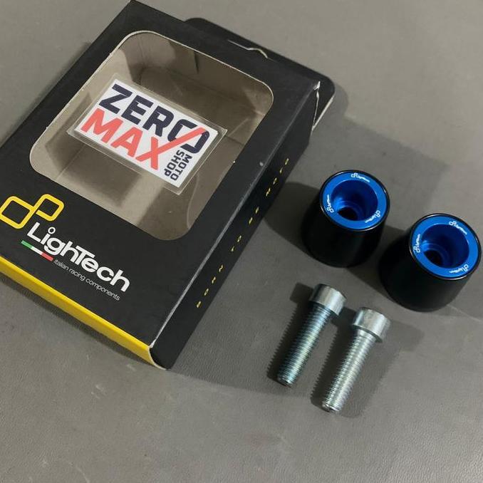 Bar End Jalu Stang Lightech Racing Italy Kawasaki M8 Baut 12 Biru