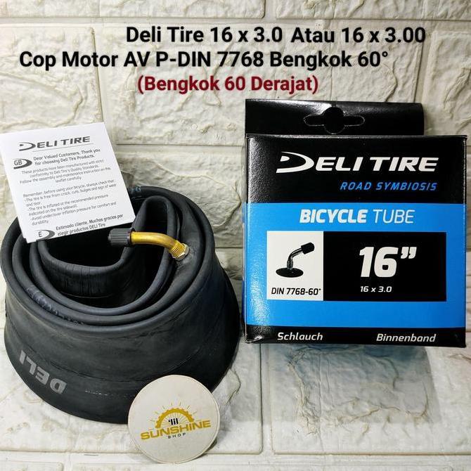 Ready Ban Dalam Sepeda 16 x 3.0 Deli Tire Selis 16x3.0 Cop Motor AV Bengkok