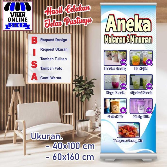 Ready  Backdrop Spanduk Banner Untuk Warung, Warung Makanan Bisa custom