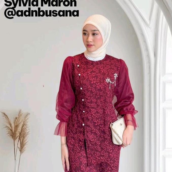 SYLVIA - Setelan rok by adnbusana | One set wanita kekinian | Setelan melayu | Baju kondangan wanita