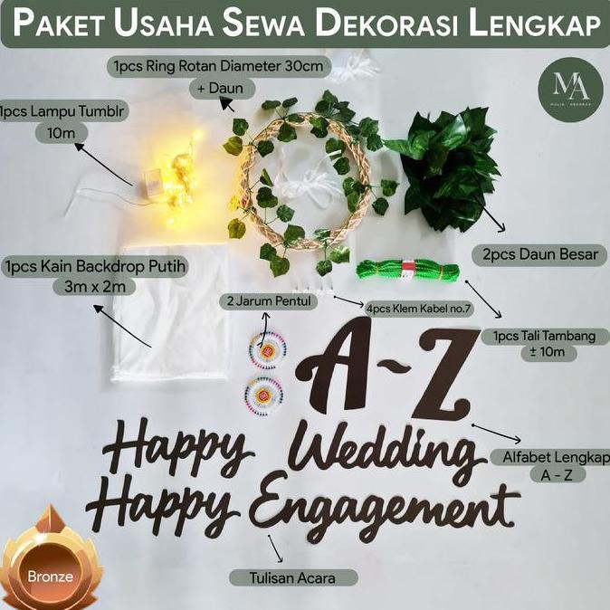 Paket Usaha Bisnis Jasa Sewa Dekorasi Backdrop Lamaran Nikahan Mulia murah