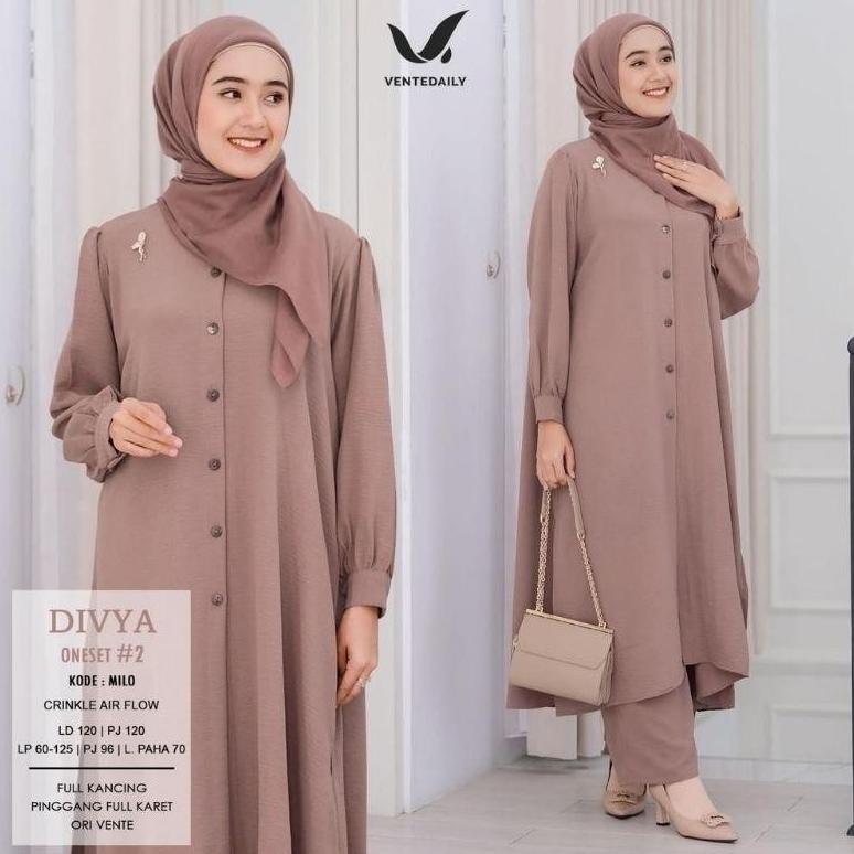 NEW PRODUCT BAJU ONE SET JUMBO WANITA LD 136 CRINKLE AIRFLOW POLOS BUSUI KANCING AKTIF TERBARU. SETE