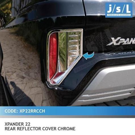 Ready Stock Cover Lampu Reflektor Belakang Xpander 2022 - Up Aksesoris Mobil Chrome & Hitam Doff JSL