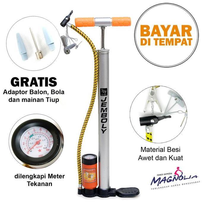 Pompa Ban Sepeda dan Motor Material Besi Merk Jemboly