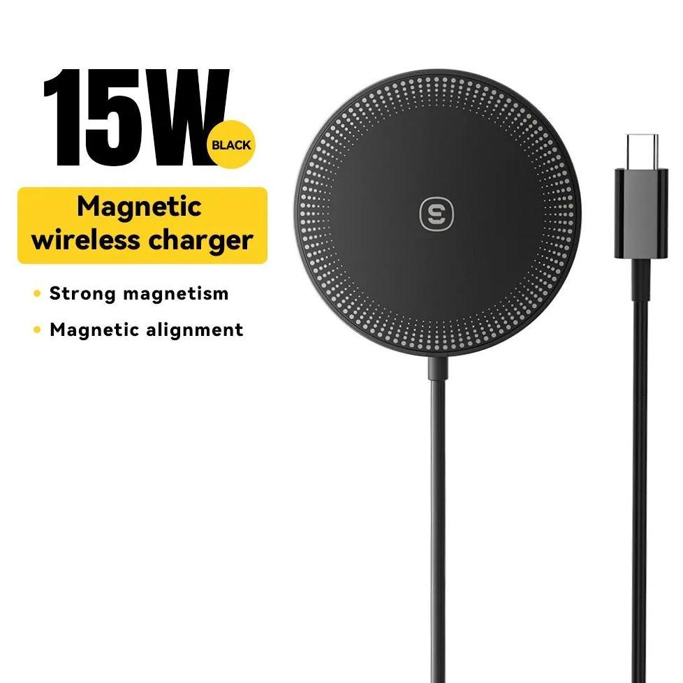 BESTPROMO Wireless Charger Magnet 15W Fast Charging Qi MagSafe USB Type C PD Magnetic Wireless Charg