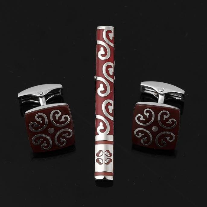 Cufflink Dan Jepit dasi FREE KOTAK PREMIUM murah