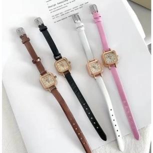 BIG SALE Jam Tangan Kotak Jam Tangan Korea Model Kotak Jam Tangan Fashion Import Jam Tangan Wanita J