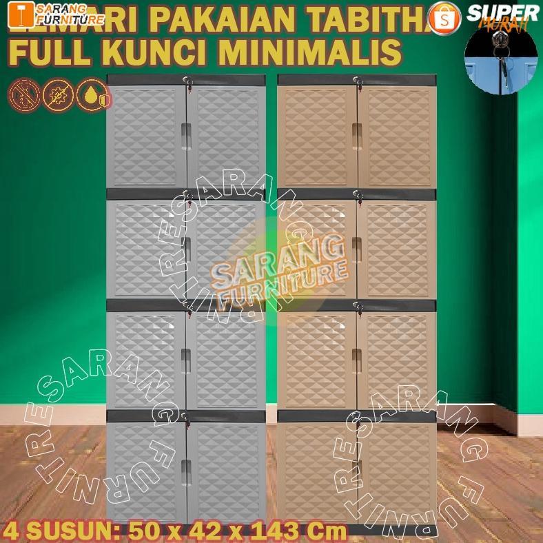 Awet Lemari Plastik Lemari Pakaian Plastik Susun Kaca Ada Kunci Lemari Tabitha Penguncian Tabitha 4 