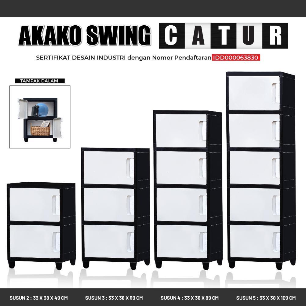 Flash Sale Akako - Lemari Pakaian Plastik Akako Jumbo Swing "Catur" New / Kode: Catur / Lemari Porta