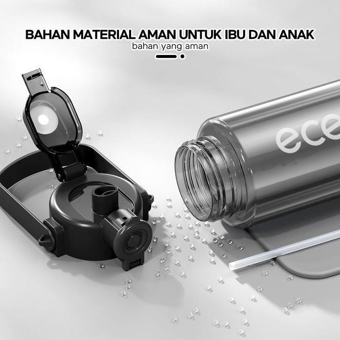 Lansungkirim- Ecentio Botol Plastik 1100Ml Botol Minum Besar Botol Minum Olahraga Sport Botol Minum 