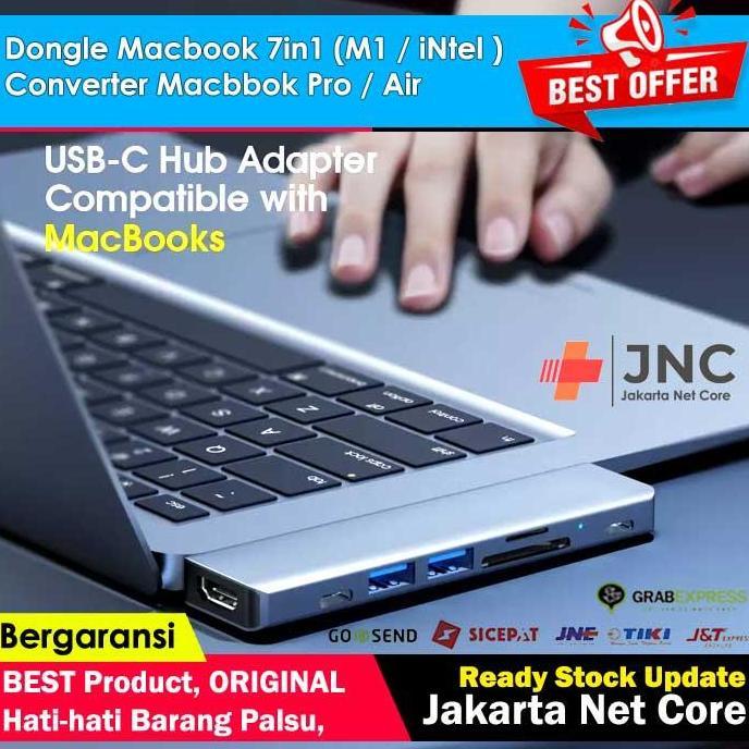 HARGA DISC - Converter Dongle Macbook Pro Air M1 M2 Adapter HDMI TYP C , USB