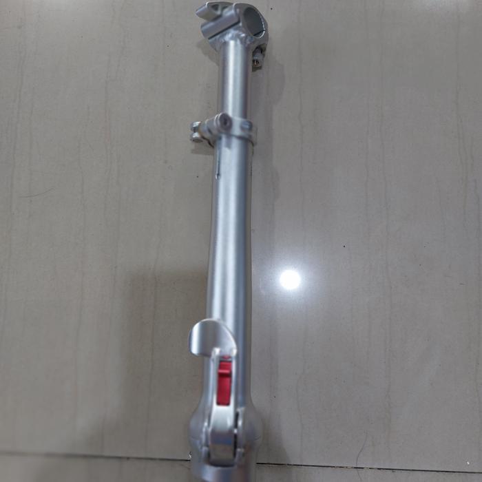 Handlepost Sepeda Lipat Allumunium Silver Overzise Original Dan Terpercaya