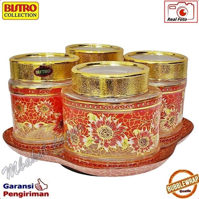 TOPLES KUE TOPLES KACA SET TOPLES LEBARAN SET MEWAH BISA PUTAR NAMPAN KACA BISTRO 4 TOPLES SNI