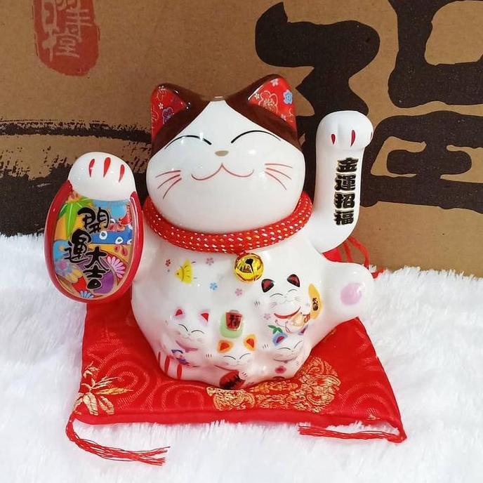 HARGA DISC - lucky cat / kucing keramik / hiasan lucky cat