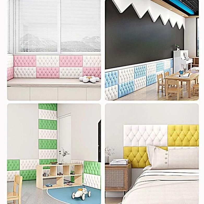 diskon wallpaper home foam 3d (30x60 cm tebal 6 mm) headboard bed wall sticker