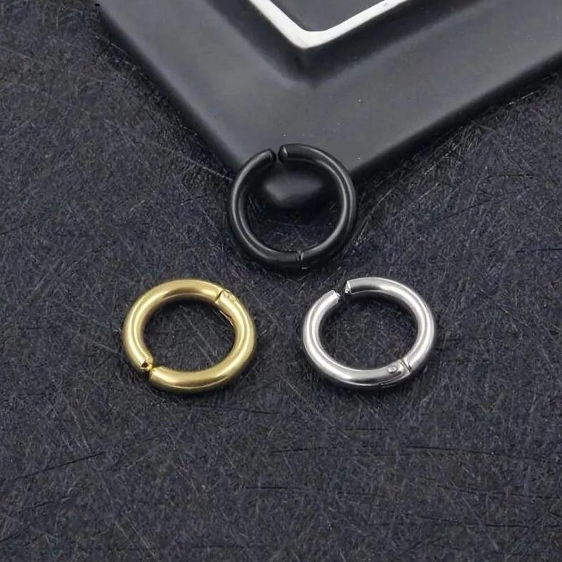 PROMO 1pc Anting Jepit Bulat Pria Wanita Anting Jepit Tanpa Tindik Pria Dan Wanita Korea Anting Pria