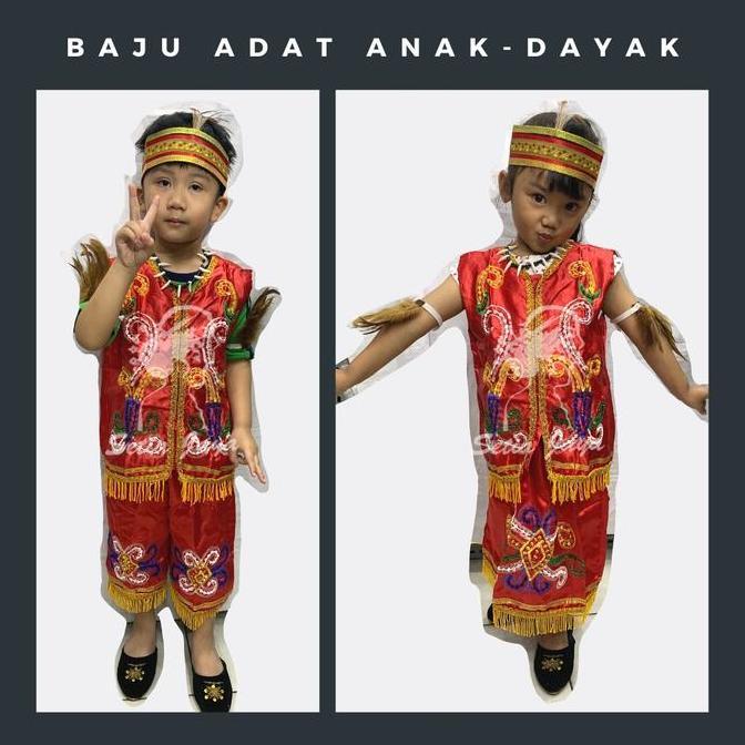 NEW BAJU ADAT ANAK DAYAK/ BAJU TARI DAYAK KALIMANTAN/ KOSTUM CARNAVAL ORI