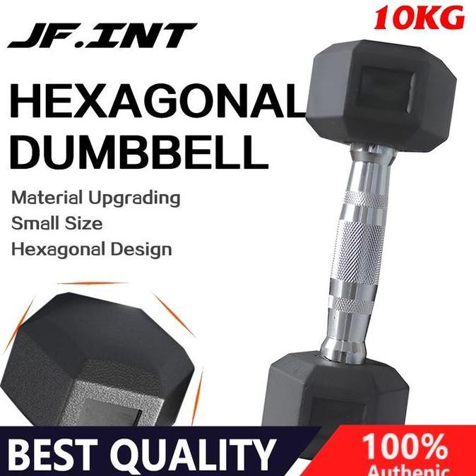 TERBARU - Dumbbell set peralatan fitness hexagonal dumbell 10kg