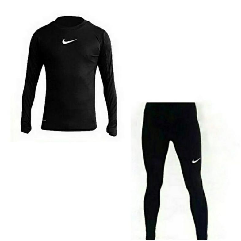 value pack full set baju kaos manset baselayer futsal sepak bola pria running