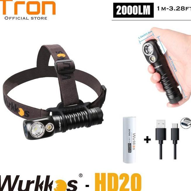 Wurkkos Hd20 Dual Led Lh351 D Dan Xpl 2000 Lumens Senter Kepala