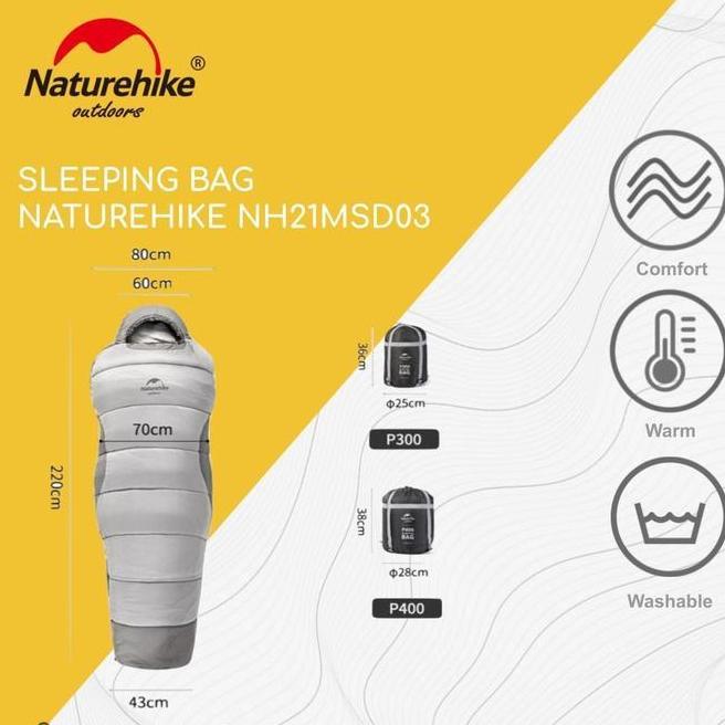 Sleeping Bag / Kantong Tidur Camping Gunung Naturehike Nh21Msd03