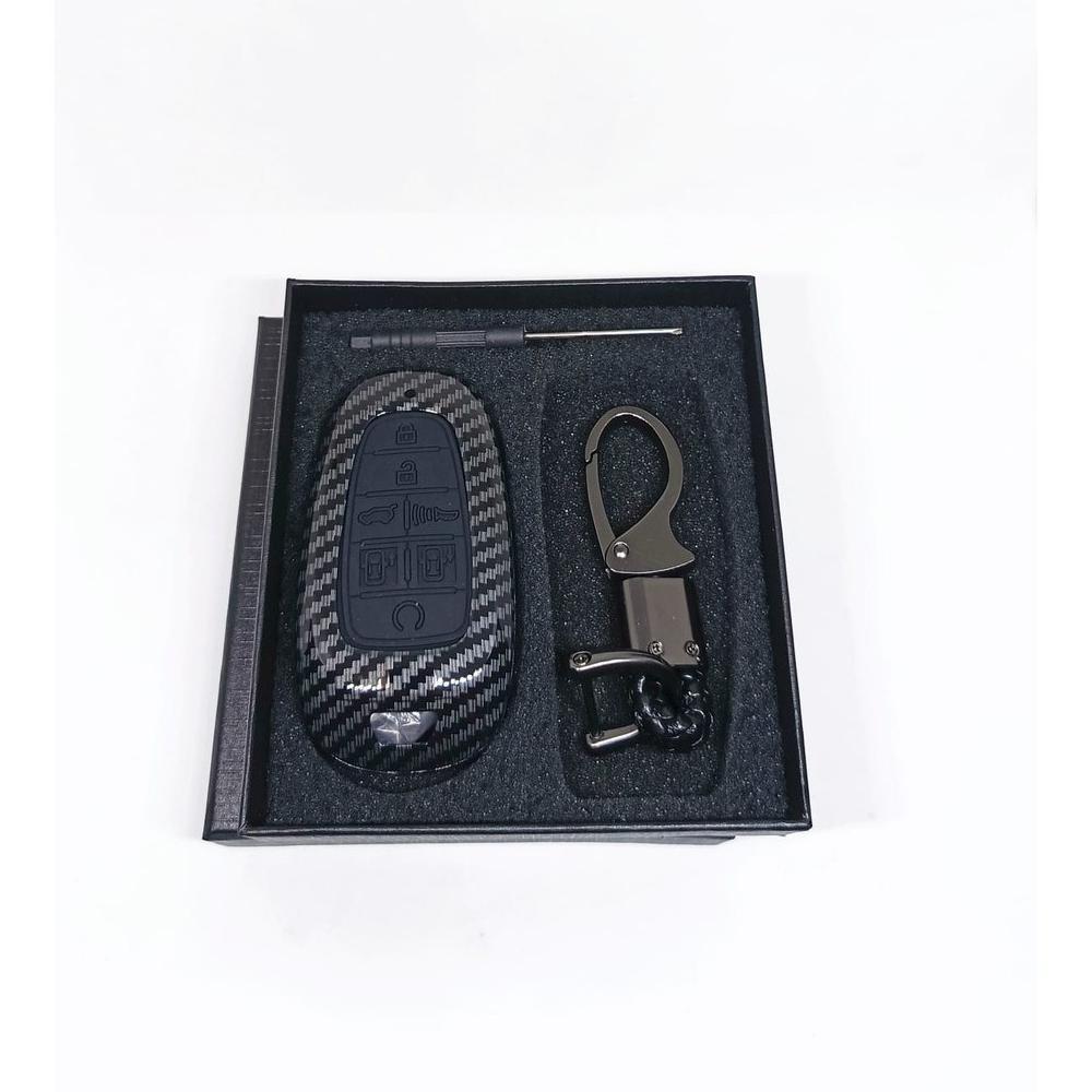 Sarung Remote Cover Kunci Hyundai IONIQ 5 / IONIQ 6 Carbon