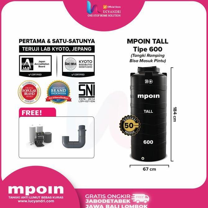 TERLARIS!! TANGKI AIR MPOIN 600 TALL TOREN TANDON 600 LITER