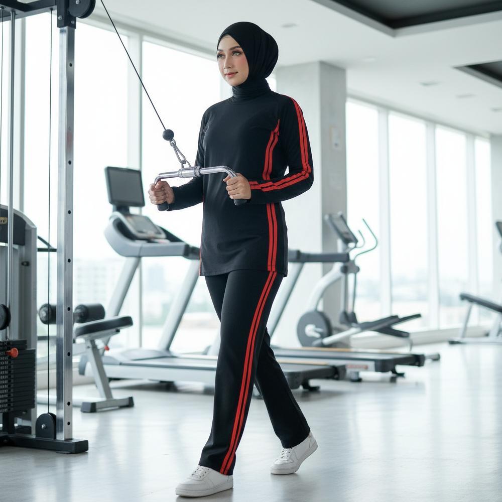 RECOMMENDED Setelan baju senam  / Setelan Olahraga wanita / setelan baju senam wanita KEKINIAN