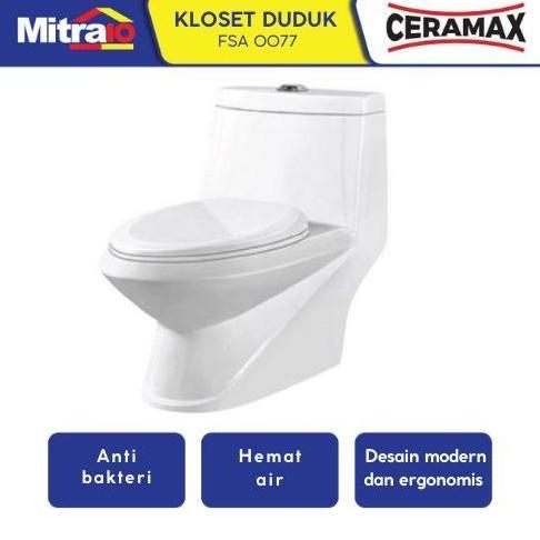 TERLARIS KLOSET DUDUK CERAMAX FSA0077 ONE PIECE 42X74CM PUTIH - CLOSET [INCLUDE PACKING KAYU]
