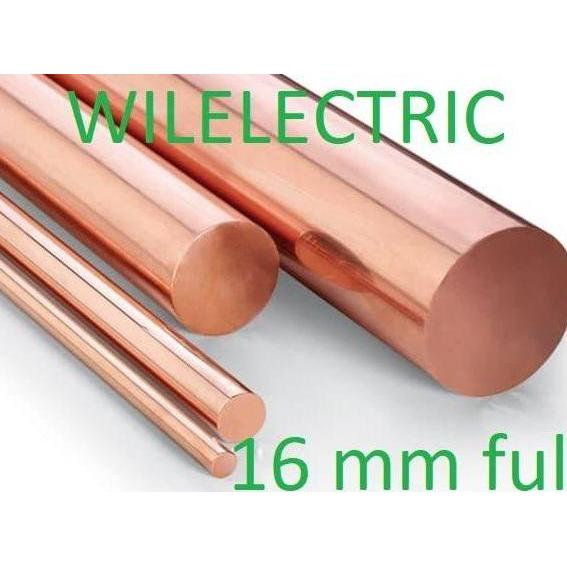 Ground rod / copper rod tembaga asli 16 mm / 16mm x 4m / 4 m grounding