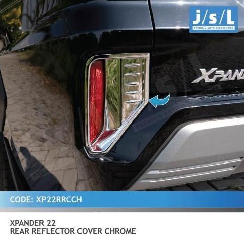 Cover Lampu Reflektor Belakang Xpander 2022 - Up Aksesoris Mobil Chrome & Hitam Doff JSL
