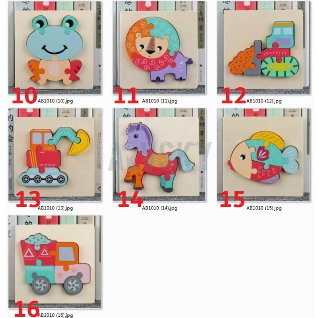 Premium Puzzle Mini Pastel Wooden Puzzle Kayu Puzzle Anak Mainan Kayu Puzzle