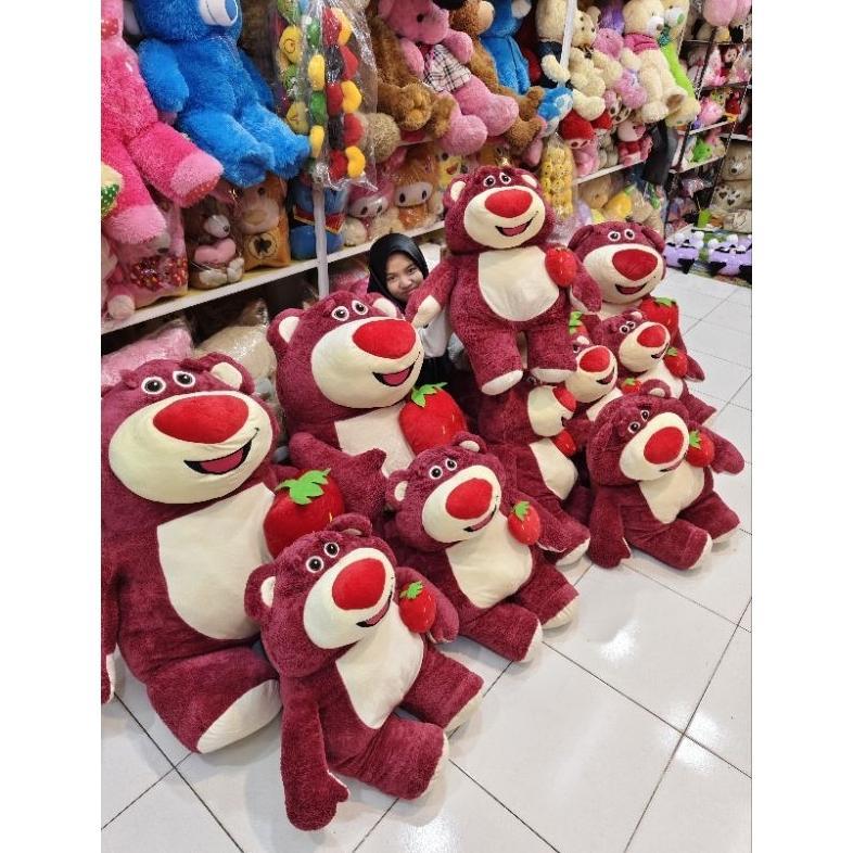 Gratong Boneka Lotso Strawberry Jumbo Premium Boneka Bear Lotso Jumbo Import