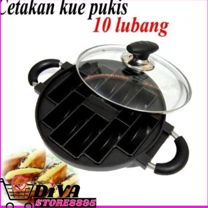 CETAKAN KUE PUKIS PANCONG SUGGO CAKE PAN 10 LUBANG CETAKAN PUKIS CETAKAN BULAT