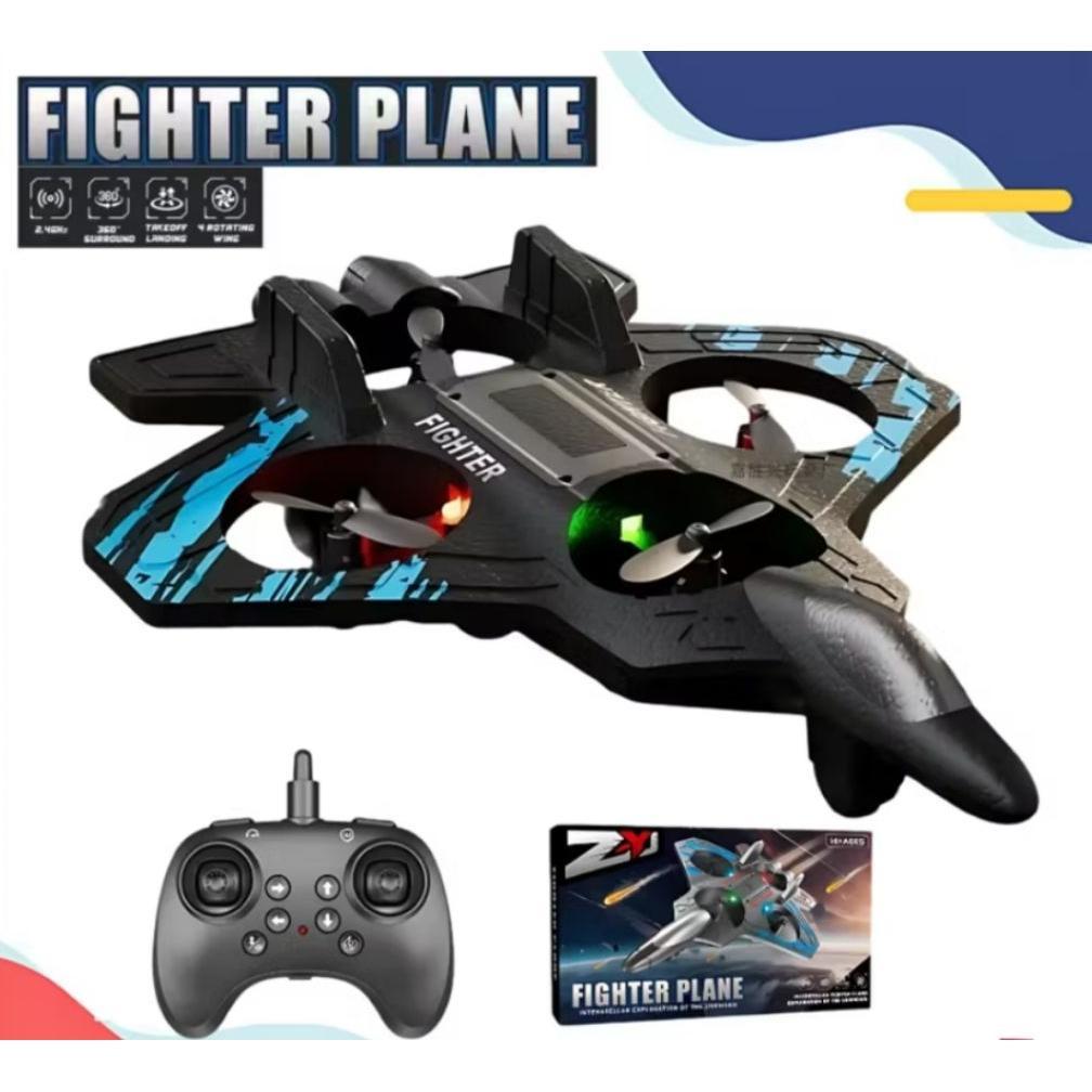 SUPER DEAL Mainan Pesawat Terbang Remote Control Anak Led Fighter Plane AirPlane Foam Rc 360 Charge