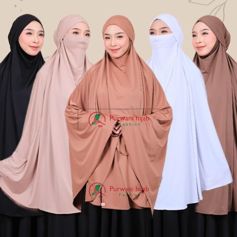 PREMIUM Kerudung French Khimar Niqob Jumbo Jersey 3XL