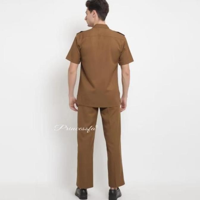 Termurah / Hot Sale Seragam Asn Pria/ Seragam Pns Kheki Tua Pria/ Seragam Pemkot Pria/ Baju Dinas Pe