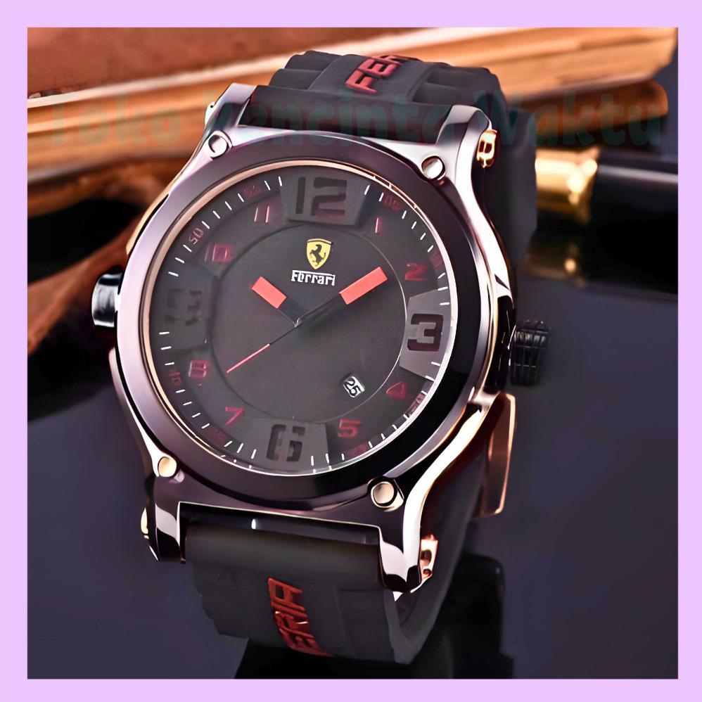 EXCLUSIVE Fashion Sporty Jam Tangan Pria JM23 SCUDERIA, Desain Keren dan Tahan Air