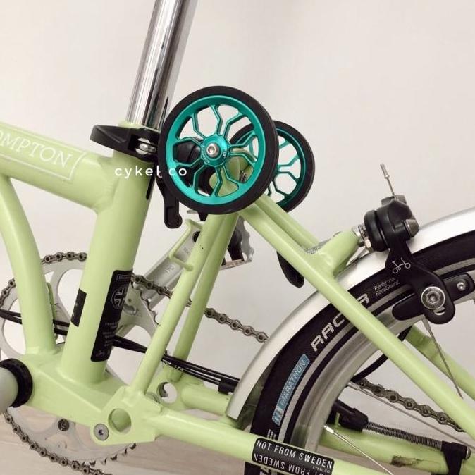 oversized easy wheel brompt folding bike easywheel aceoffix